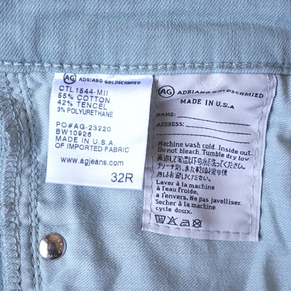 AG Adriano Goldschmied Women's Stevie Ankle Zip Slim Straight Size: 32R - Picture 4 of 6